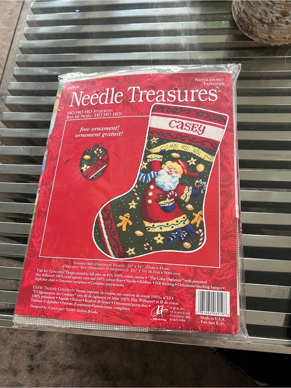 'Casey' Christmas Stocking Kit - Red/Green